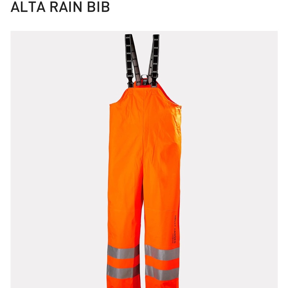 Helly Hansen Orange Rain Bib Overalls